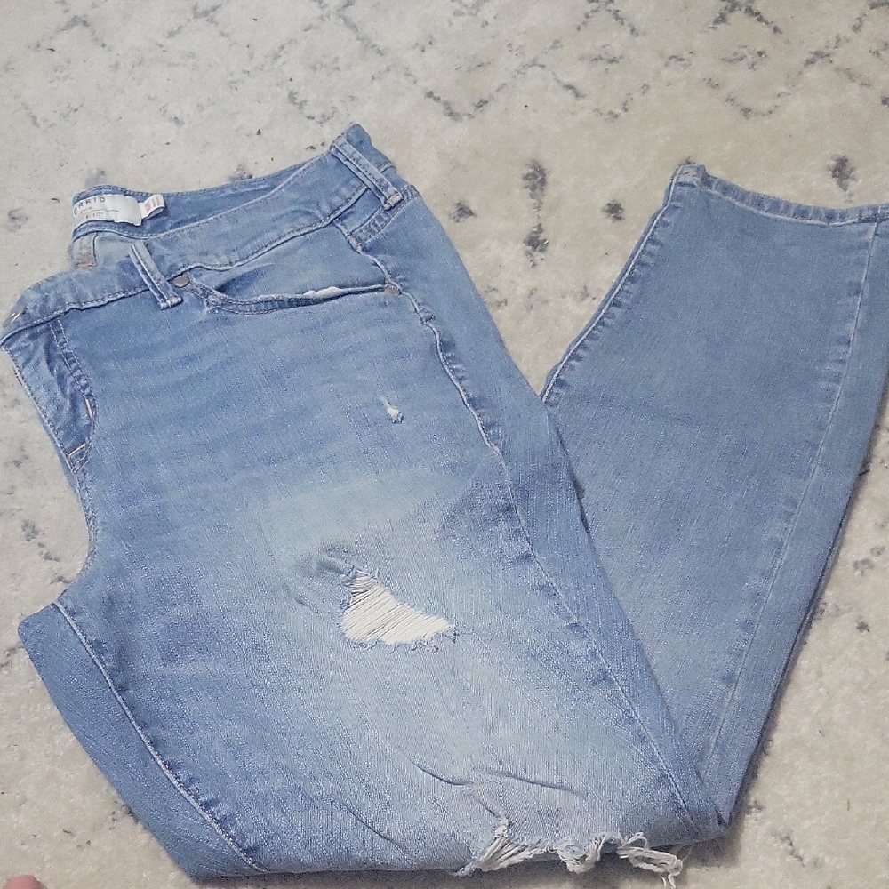 Torrid Light Blue Distressed Skinny Jeans